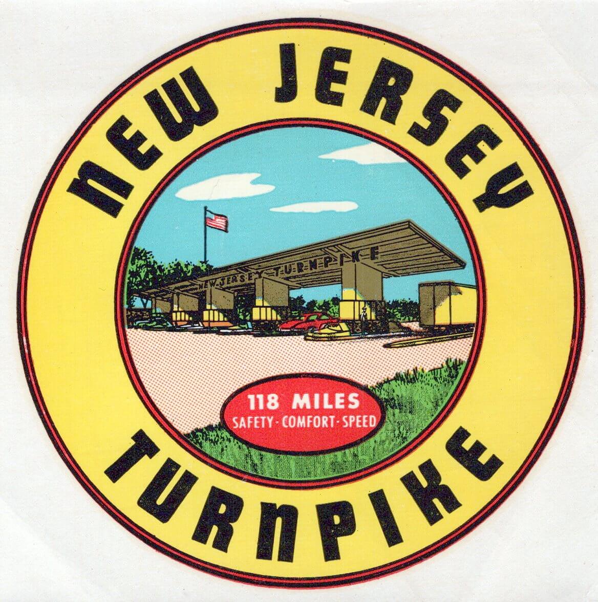 (image for) New Jersey Turnpike Vintage Vacation Sticker